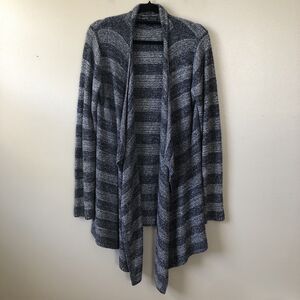 Barefoot Dreams Sweater Women L/XL Bamboo Chic Lite Calypso Wrap Striped Open